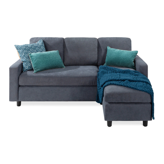 BCP L-Shape Linen Sectional Sofa SKY5773 Instruction Manual