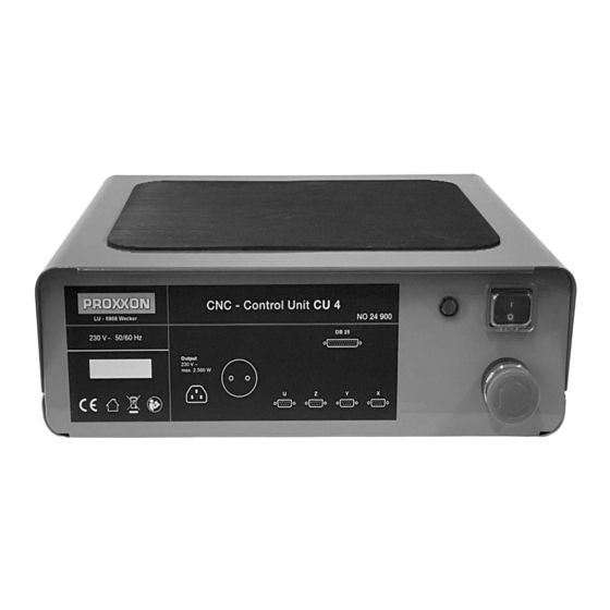 Proxxon CU 4 Manual