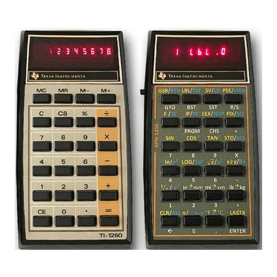 Texas Instruments RPN-1250 User Manual