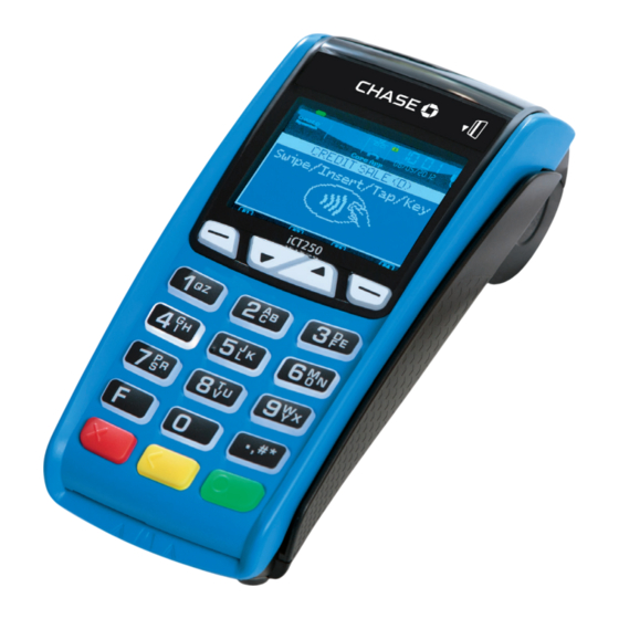 Chase Ingenico ict220 Quick Reference Manual