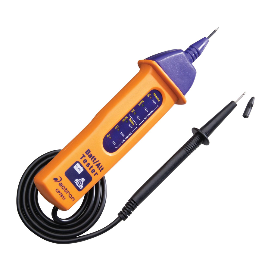 Actron Battery/Alternator Tester CP7611 User Manual