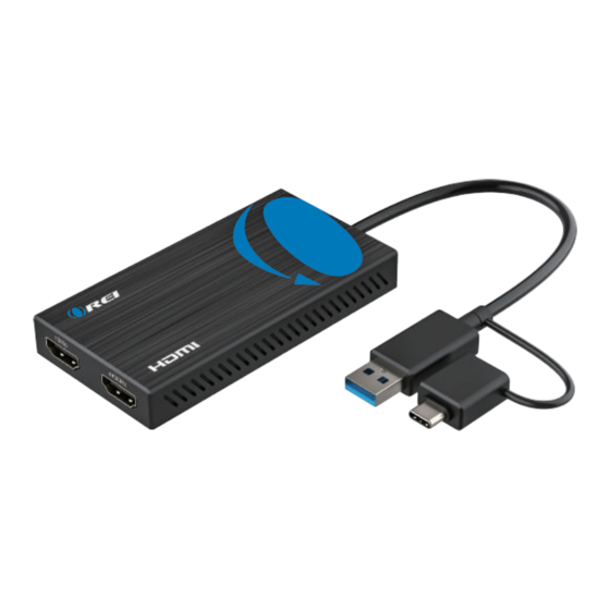Orei SplitExtend USBC2HDMI2 Manuals