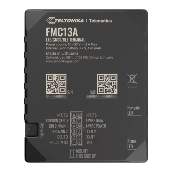 Teltonika FMC13A Manual