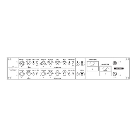 Behringer 369 Quick Start Manual