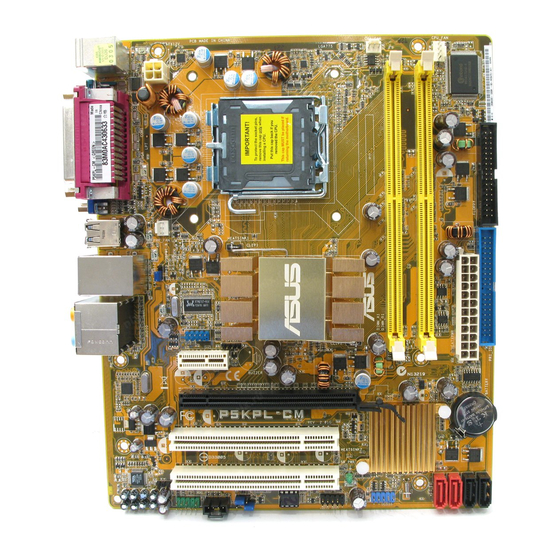 Asus P5KPL CM - Motherboard - Micro ATX Manuals