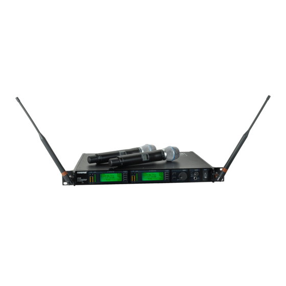 Shure UHF Wireless System User Manual Supplement