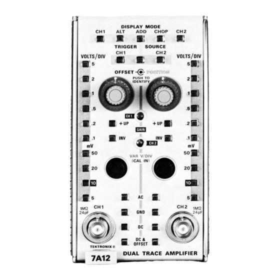 Tektronix 7A12 Instruction Manual