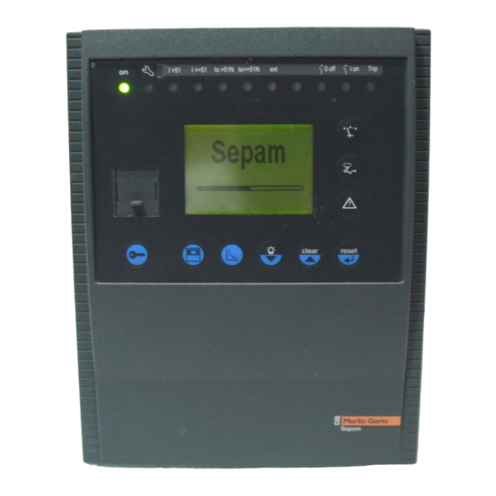 Merlin Gerin Sepam series 20 Quick Start Quide