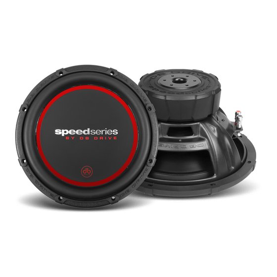 DB Drive Speed SPW12D4 User Manual