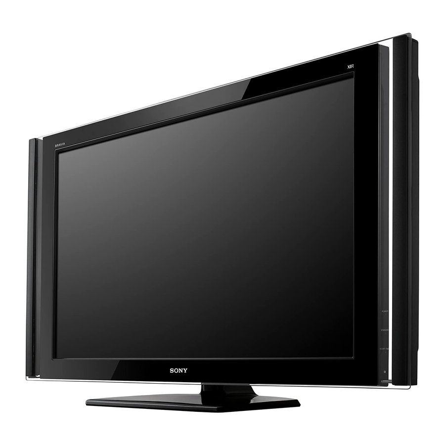 SONY BRAVIA KDL-40XBR7 OPERATING INSTRUCTIONS MANUAL Pdf Download 