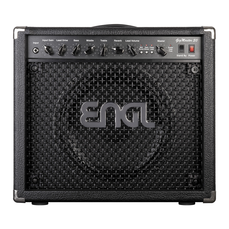 Engl Gig Master 30 Operating Manual