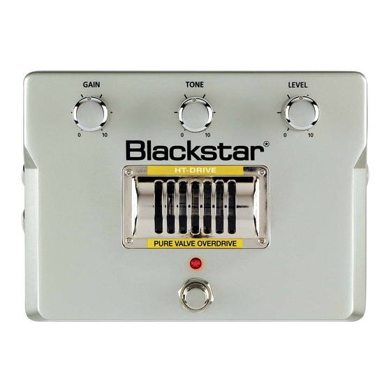 Blackstar HT-DRIVE Valve Boost Owner's Manual
