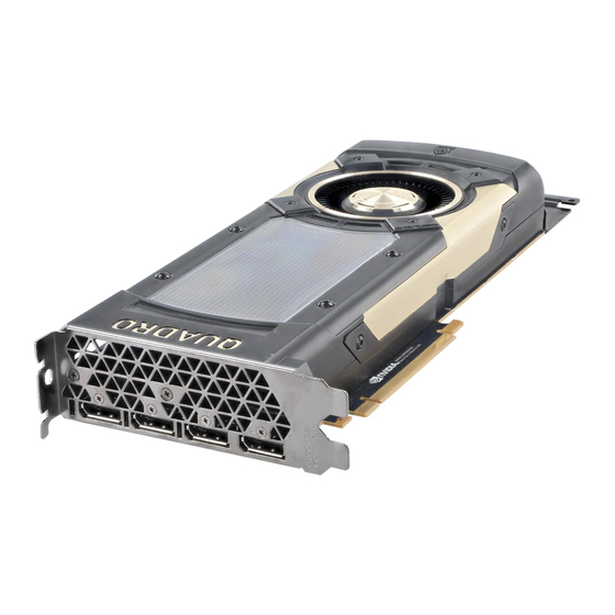Nvidia Quadro GV100 NVLink Bridge Quick Start Manual
