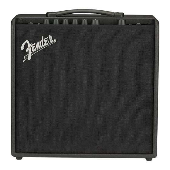 Fender Mustang LT50 Owner's Manual