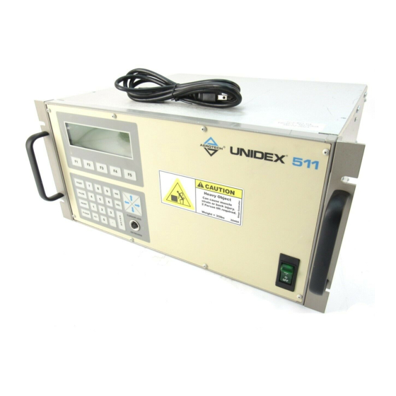 Aerotech UNIDEX 511 User Manual