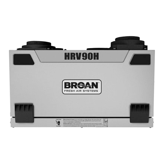 Broan ERV90HC Installation Instructions Manual