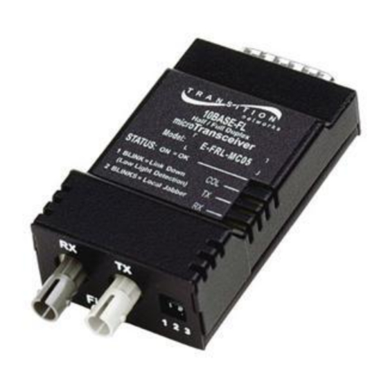 Transition Networks E-FRL-MC05 User Manual