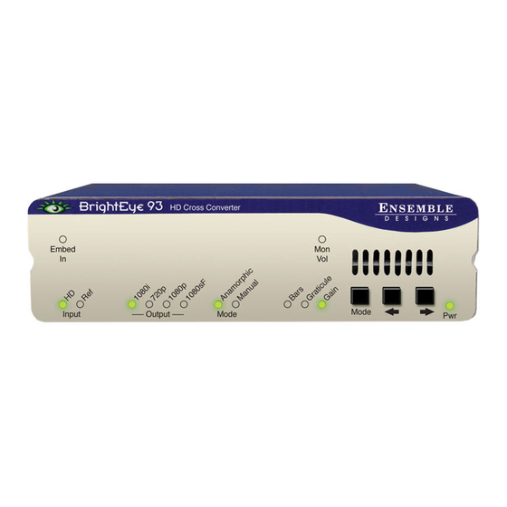 Ensemble Designs BrightEye 93 User Manual