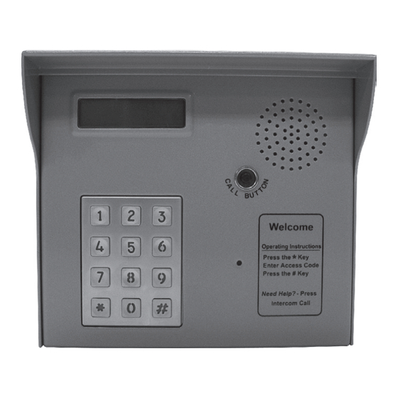 PTI security systems VP keypad controls entry Installation And Operation Manual