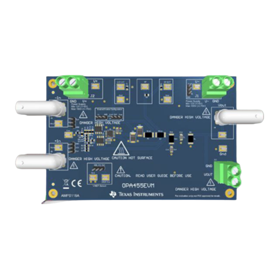 User Manuals: Texas Instruments OPA455EVM Module