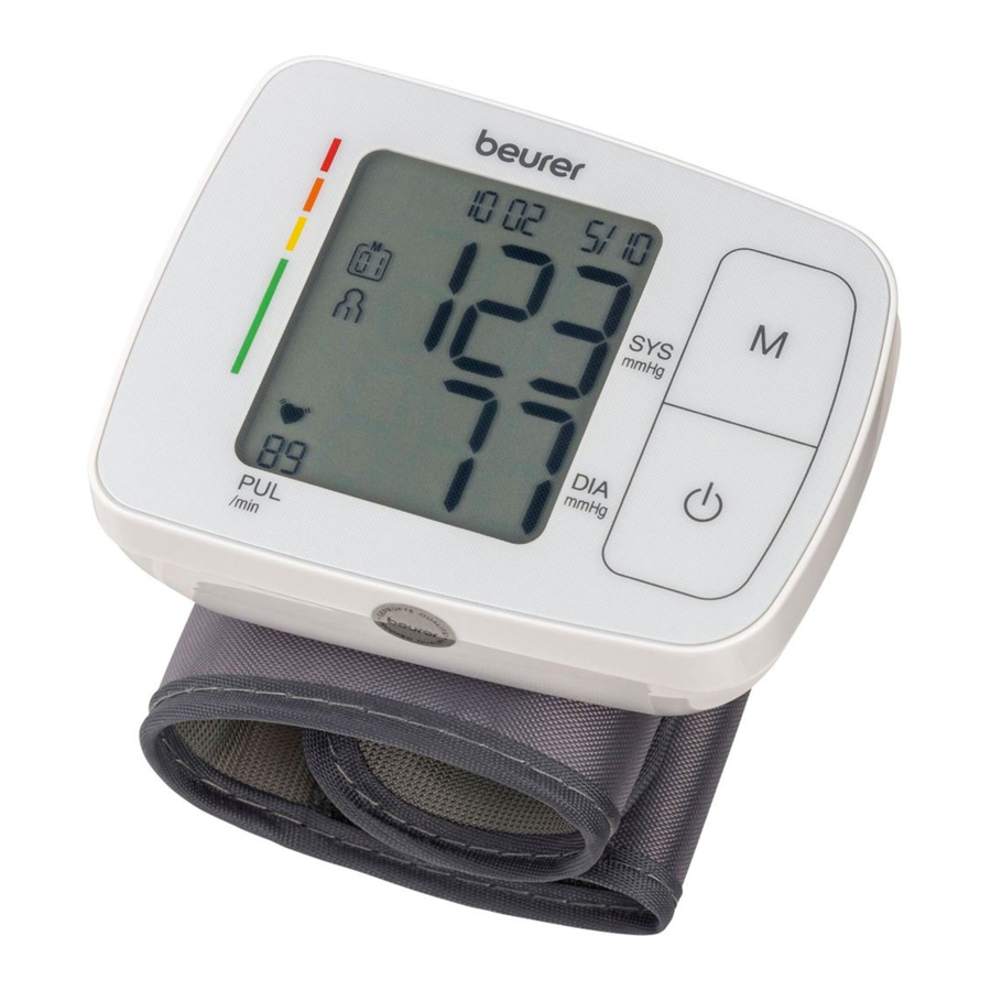 Beurer BC 21 - Wrist blood pressure monitor Manual