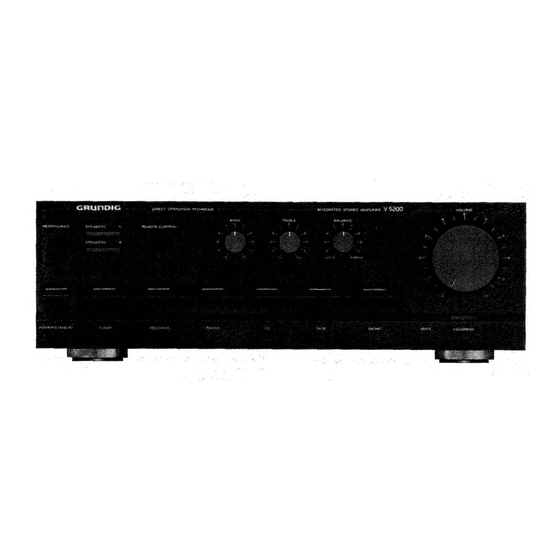 Grundig V 5200 Service Manual