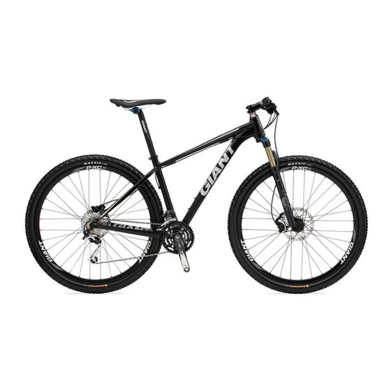 Giant XTC 29ER 1 - DATASHEET 2 Datasheet