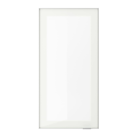 IKEA AVSIKT GLASS DOOR 15X30"FROSTED GLASS/ALUM Instructions Manual