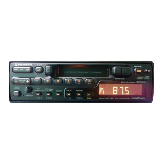 Pioneer KEH-M6250 Owner's Manual