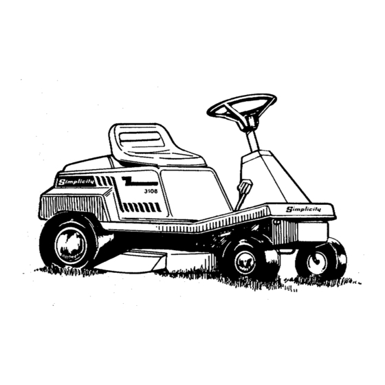 Simplicity Series 3100 Operator's Manual