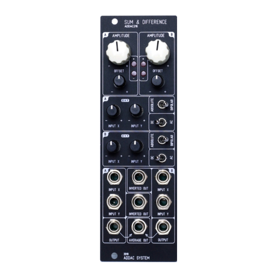 ADDAC System ADDAC216 Sum & Difference Manuals