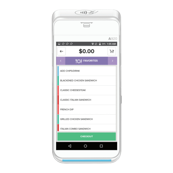 Global Payments Terminal Plus Setup Card
