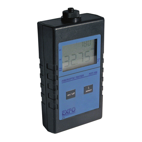 EXFO FOT-10A Manual