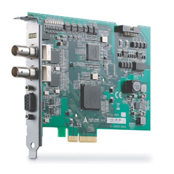 ADLINK Technology PCIe-2602 Capture Card Manuals