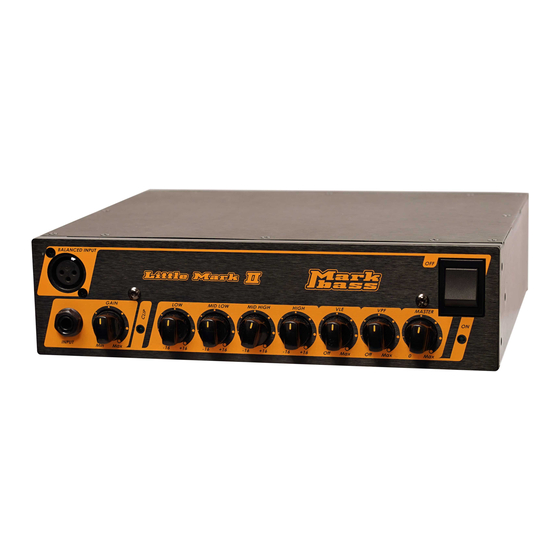 MarkBass F500 Owner's Manual