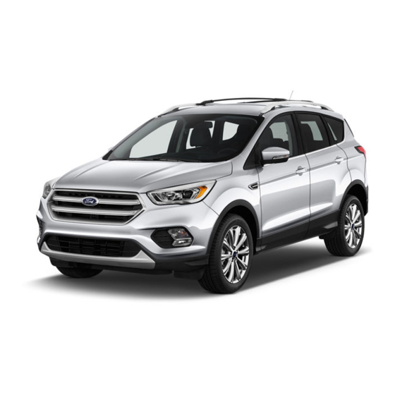 Ford Escape 2019 Quick Reference Manual