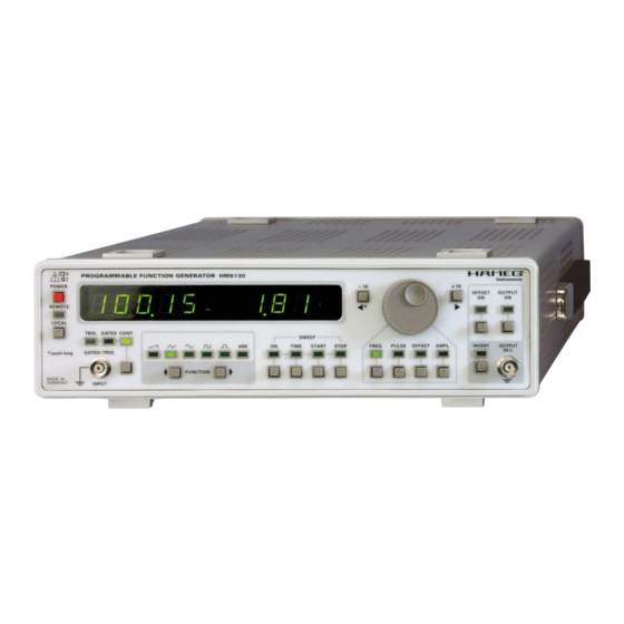 Hameg HM8130 Manual