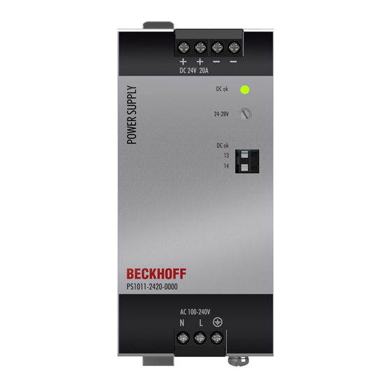 Beckhoff PS1011-2420-0000 Installation Manual