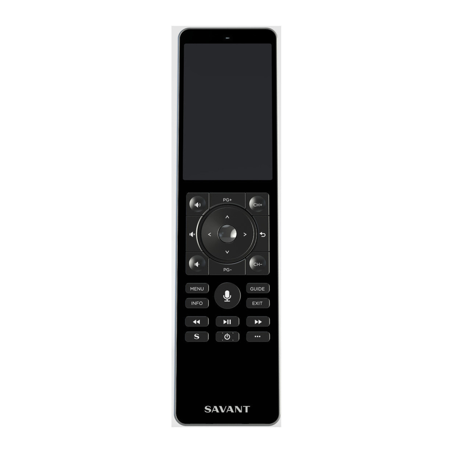 Savant Pro Remote Multi-Room Quick Reference Manual