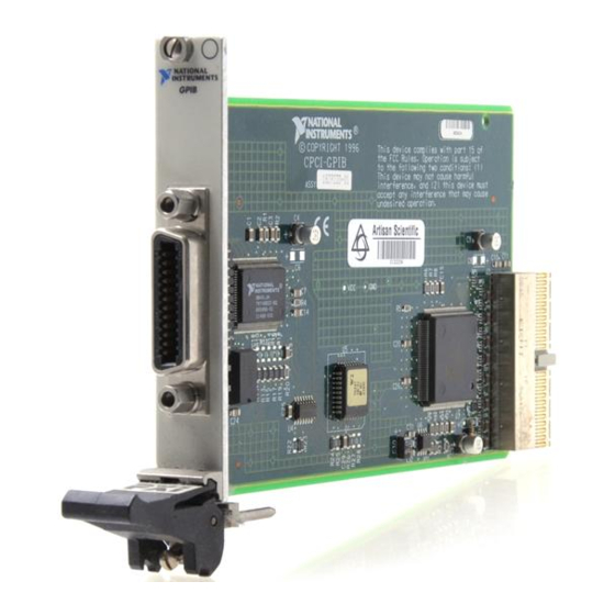 National Instruments CPCI-GPIB Getting Started