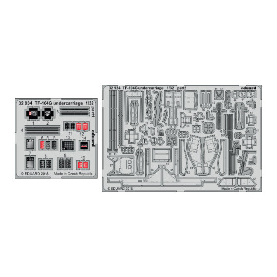 Eduard TF-104G undercarriage Assembly Instructions