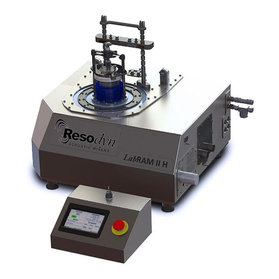 User Manuals: Resodyn LabRAM II H Acoustic Mixer