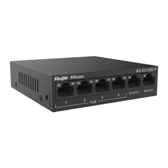 Ruijie RG-ES1 Series Hardware  Installation And Reference Manual