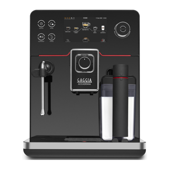 Gaggia Milano ACCADEMIA RI9781 Operating Instructions Manual