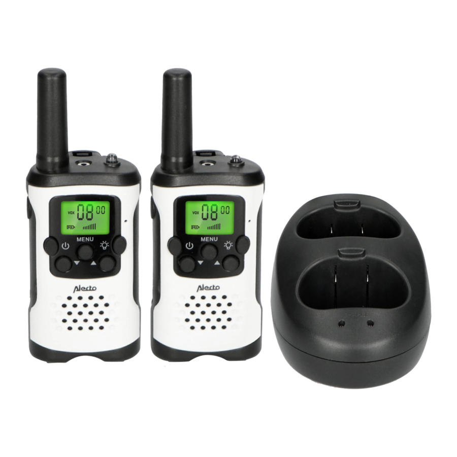 Alecto FR-175, FR-175BW - Two-Way Radios Manual