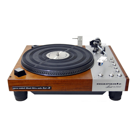 Marantz 6300 Quick Start Manual