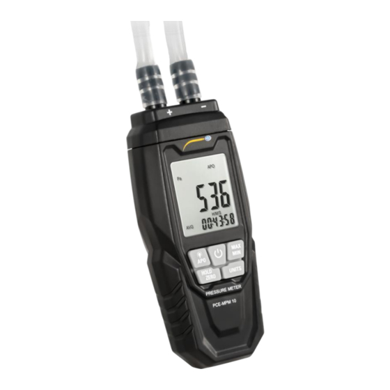 PCE Instruments PCE-MPM 10 User Manual