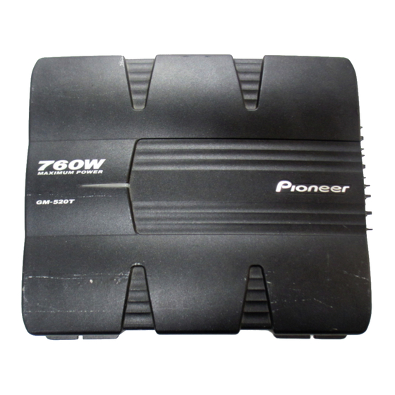 Pioneer GM-520T Manuals