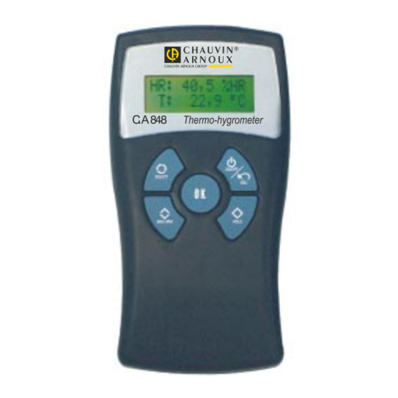 Chauvin Arnoux C.A 848 User Manual