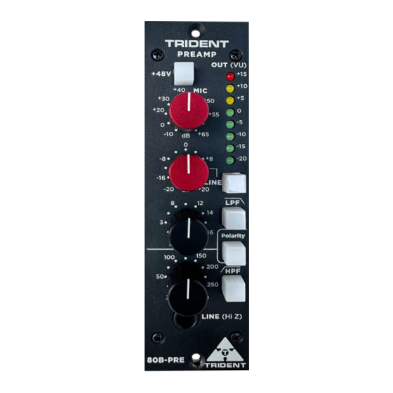 Trident 80B MIC PRE 500 Series User Manual